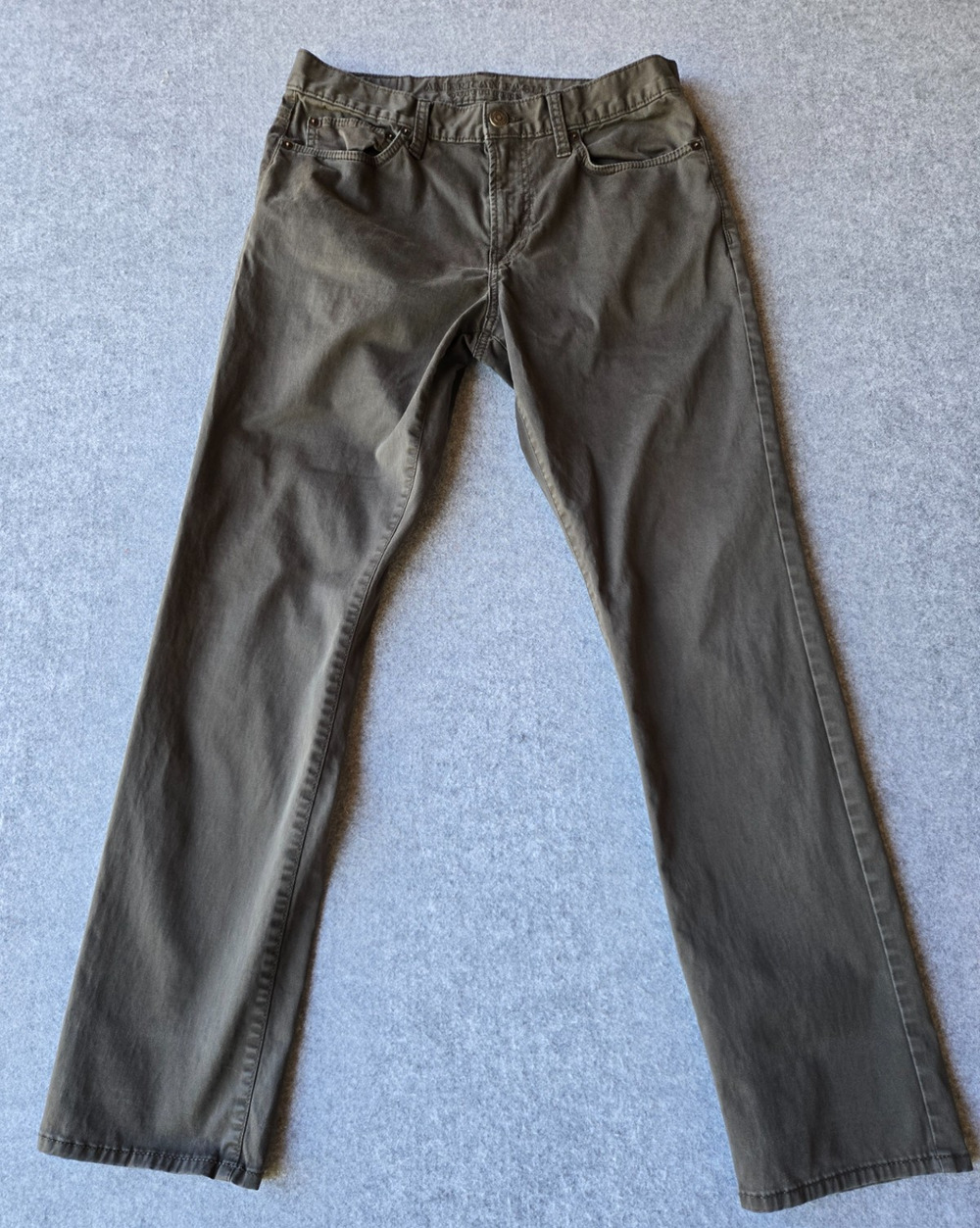 American Eagle Men's Pants Slim Straight Leg Grey Size 32"x30"